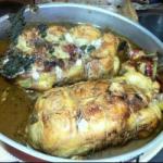 American Stuffed Chicken with Mushrooms Bacon and Mozzarella Dinner