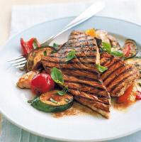 Canadian Grilled Swordfish with Roasted Vegetables BBQ Grill