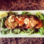 Canadian Fried Green Tomatoes With Crawfish or Shrimp Remoulade Appetizer