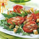 American Salad of Tomatoes Roasts Appetizer