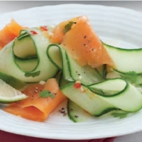 Japanese Cucumber Salad with Smoked Salmon Appetizer