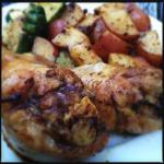British Rosemary Roasted Chicken with Potatoes BBQ Grill