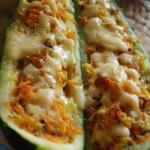 American Courgettes Filled Vegetables and Cheese Appetizer