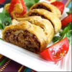 American Roll of Pastry Filled with Meat Appetizer