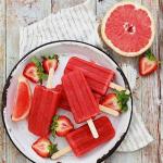 Canadian Grapefruit and Strawberry Cocktail Popsicle Appetizer