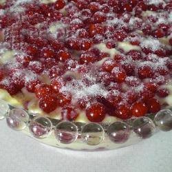 American Currants Dessert with Spoon Biscuits and Custard Breakfast