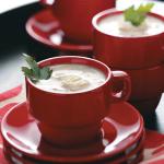 American Wild Mushroom Soup andcappuccinoand Appetizer