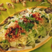 Canadian Green Pawpaw And Peanut Salad Appetizer