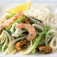American Seafood and Fennel Salad with Anchovy Dressing Appetizer