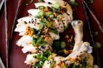 American Sakesteamed Chicken With Ginger and Scallions Recipe Appetizer
