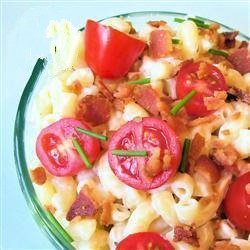 American Pasta Salad with Bacon Tomatoes and Rocket Dinner