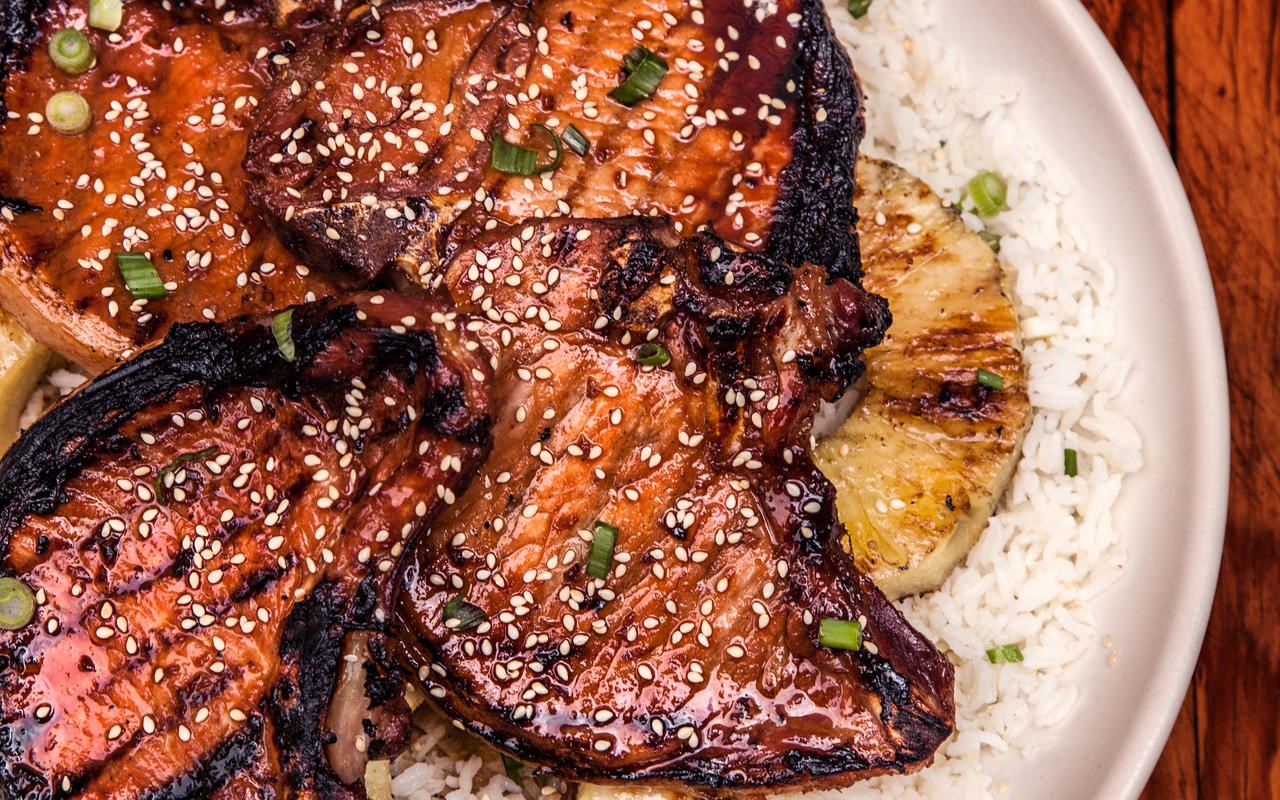 American Grilled Teriyaki Pork Chops Recipe BBQ Grill