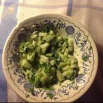 American Simple Salad of Cucumbers Appetizer
