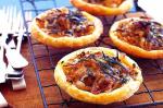 American Caramelised Onion And Blue Cheese Tarts Recipe Appetizer