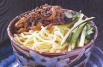 American Thick Noodles With Hoisin Beef and Zucchini Salad Recipe Appetizer