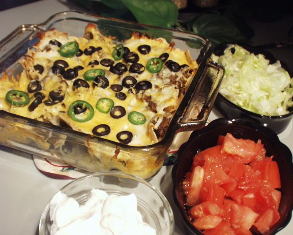 American Double Cheese Nachos Appetizer