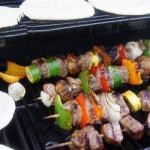 American Brochettes of Beef and Vegetables Appetizer