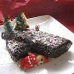 American Log of Christmas Chocolate and Mint Dessert