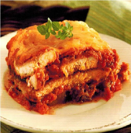 British Chicken Parmesan with Eggplant Dinner