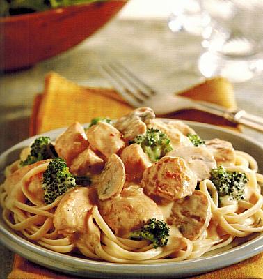 British Cream Cheese Chicken with Broccoli Dinner