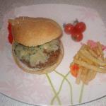 American Homemade Burgers with Blue Cheese Appetizer