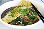 Chinese Asian Duck And Choy Sum Omelette Recipe Dinner