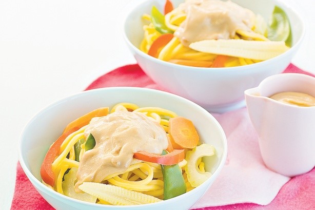 American Hokkien Noodle Stirfry With Peanut Sauce Recipe Dinner