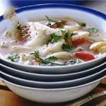 British Quick Broth of Fish with Tomato and Fennel Appetizer