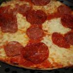 American Pepperoni Chorizo and Mozzarella Pizza Appetizer
