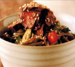 Vietnamese Green Tea Noodle Salad W Ith Lamb And Tomato Appetizer