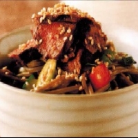 Vietnamese Green Tea Noodle Salad W Ith Lamb And Tomato Appetizer