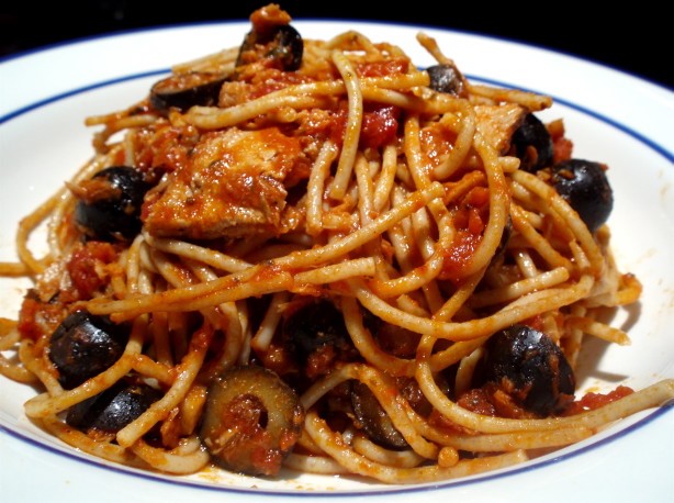 Italian Spaghetti With Italian Tuna  Capers Dinner