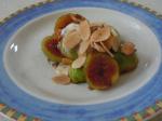 American Sauteed Fresh Fig and Almond Dessert Breakfast