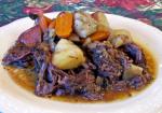 American Fallin to Pieces Pot Roast With Carrots and Potatoes Dinner