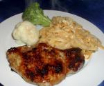 American Grilled Pork Chops With Honey Glaze Appetizer