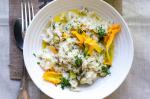 American Farmers Market Risotto With Zucchini And Their Flowers Recipe Appetizer