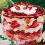 Canadian Strawberry Raspberry Trifle Dessert