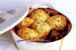 British Beef Casserole With Cheese And Potato Dumplings Recipe Appetizer