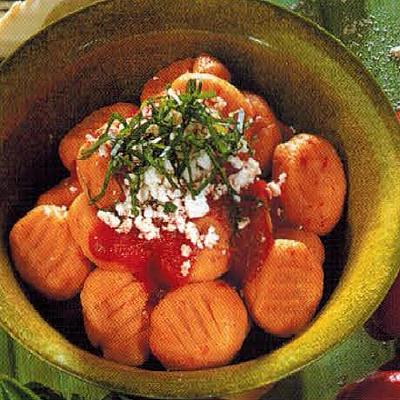 Canadian Red Pepper Gnocchi With Goats Cheese Appetizer