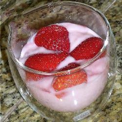 American Verrine Strawberries White Cheese Dessert