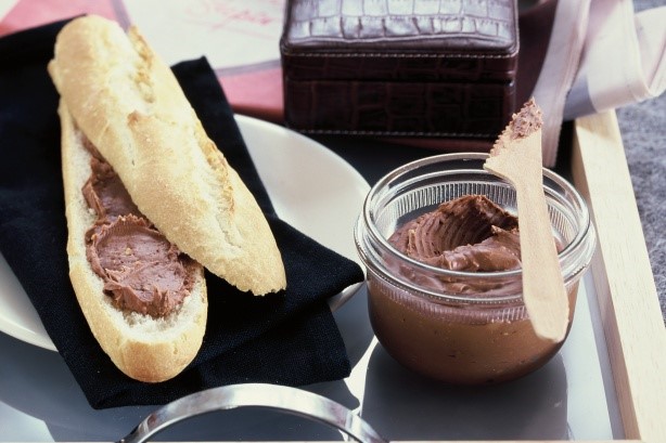 American Baguette With Chocolate Spread Recipe Dessert