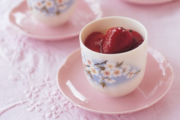 American Strawberry Panna Cotta glutenfree Recipe Dessert