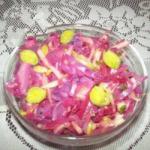 American Salad with Boiled Red Cabbage Appetizer