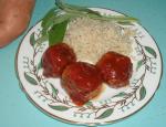 American Sweet  Sour Chicken Balls With Brown Rice Dinner