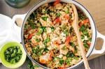 American Prawn Pea And Barley Risotto With Lemon Minted Fetta Recipe Appetizer