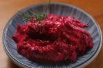 American Thick Yogurt With Beets Garlic and Dill tzatziki Recipe Appetizer