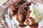 Canadian Sausages With Onion Gravy and Aligot Recipe Appetizer