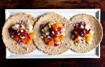 Tacos With Roasted Vegetables and Chickpeas in Chipotle Ranchera Salsa Recipe recipe