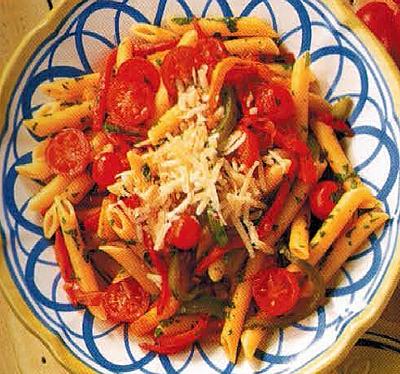 American Spicy Penne With Peppers Dinner