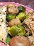 American Microwave Steamed New Potatoes  Brussels Sprouts Appetizer